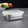 thumbnail image 1 of Feltree 304 Stainless Steel Refrigerator Sealed Box with Lid Organizer Rectangular Bento Box Lunch Box, 1 of 8