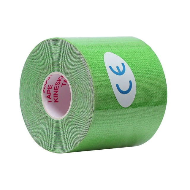pitrice Muscle Tape Elastic Sport Muscle Bandage Gym Fitness Recovery Joint Strap, Light Green, 7.5cm x 5m