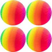 Bedwina Rainbow Playground Balls - 8.5Inch (Pack of 4) Rubber Bouncy Inflatable Balls for Kids and Adults, Indoor and Outdoor Games, kickball, Dodgeball, Four Square, Dodge Ball, Handball