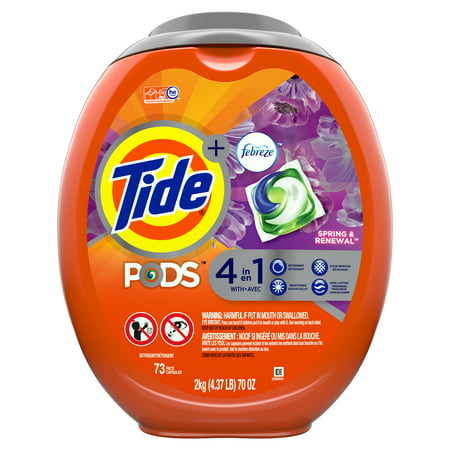 Tide Pods Scent 4-in-1 with Febreze HE Compatible Laundry Detergent Pacs - Spring & Renewal - 62oz/73ct