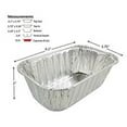 thumbnail image 2 of Pactogo Disposable 1 lb. Aluminum Foil Mini Loaf Pans with Clear Dome Lids (Pack of 20 Sets), 2 of 6