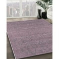 thumbnail image 3 of Ahgly Company Machine Washable Indoor Round Industrial Modern Mauve Taupe Purple Area Rugs, 8' Round, 3 of 7