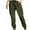Army Green, variant on Army Cargo Pants for Women Drawstring Waist Trousers Solid Color Multi Pocket Pants Wide Leg Trouser Petite Outdoor Pant