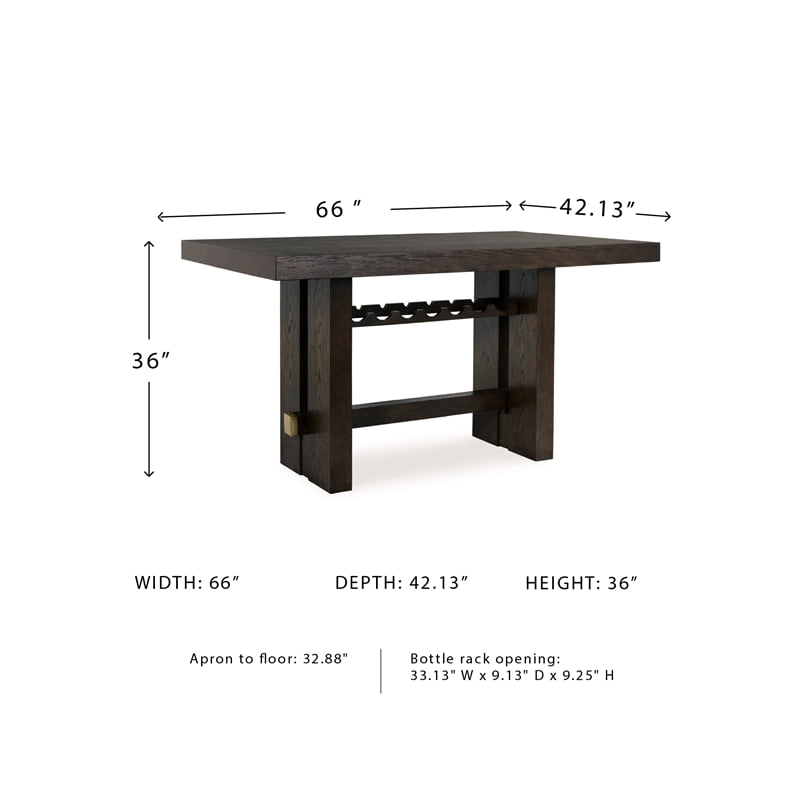 Signature Design by Ashley Burkhaus Dark Brown Counter Height Dining Table