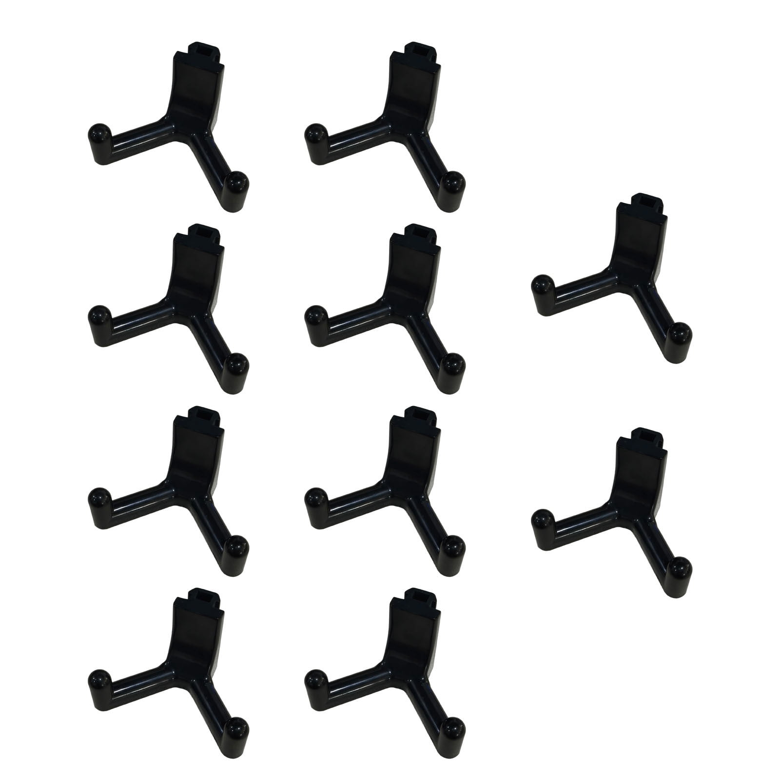 Storage Hook Kit 10-Pack J Hook, U Hook, Double Ended Threaded Utility Hangers for Tool Organization - Garage, Shed & Wall Mount Accessories for Space Saving Storage Solutions