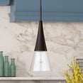 thumbnail image 2 of Evelyn&Zoe Modern/Contemporary 7" Wide Blackened Bronze Pendant, 2 of 7
