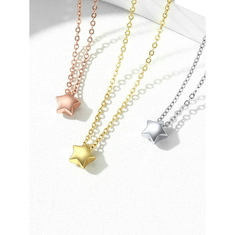 14K Gold Star Necklaces Chain Jewelry Accessories for Women Girls 925  Sterling Silver 14K Solid Gold Tiny Stars Pendant Necklace - China Star  Necklaces and Silver Necklace for Girlfriend price