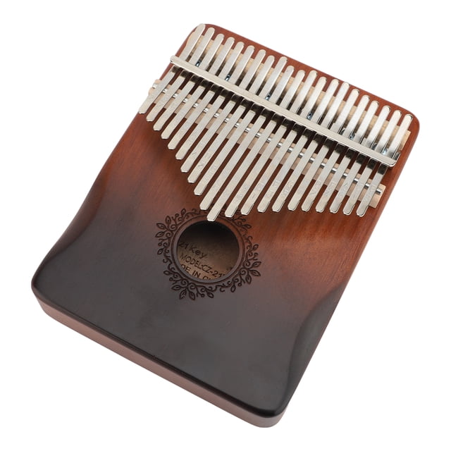 Kalimba Thumb Piano Instrument 21 Keys Handmade Mahogany Metal with Engraved Note Names for Beginners Adults Kids Professionals