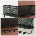 thumbnail image 3 of ELAYARD Black Metal Wall-Mounted Hanging Storage Rack with Hooks for Room Organization and Space Saving, 3 of 8