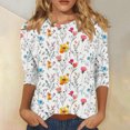 thumbnail image 2 of Women Fashion Tops Summer Blouses for Women Casual Short Sleeve Shirts for Women Fitted, 2 of 5