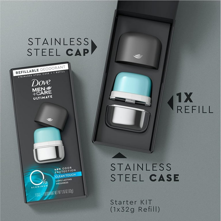 Dove Men+Care Ultimate 0% Aluminum Men's Deodorant Stick Refill