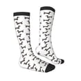 thumbnail image 3 of Daiia Sports Socks Dachshund Dog Puppy Printed Novelty Crew Socks for Men Women Knee High Socks Cotton Socks Soft & Breathable Support Unisex Socks, 3 of 9