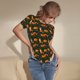 thumbnail image 3 of Balery Cute Little Foxes Body de cuello redondo de manga corta para mujer Tops de manga corta Tops básicos-Medium, 3 of 6