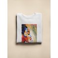 thumbnail image 3 of Pastell Woman's Watercolor Portrait Sweatshirt Women -David Coleman Jr Designs, Female 5X-Large, 3 of 4