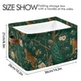 thumbnail image 4 of Yayeee Canvas Storage Basket with Handles for Shelves Fabric Bins Closet Organizer, Tiger and Peacock Pattern, 4 of 8