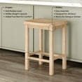 thumbnail image 4 of Now Furniture 24" Counter Stool, Wooden Backless Bar Height Kitchen Stool, Blonde, 4 of 8