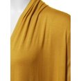 thumbnail image 4 of FashionOutfit Women's Solid Jersey Knit Draped Open Front Short Sleeves Cardigan, 4 of 4