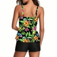 thumbnail image 5 of UPPADA Womens Two Piece Bathing Suit Cute Tankini Swimsuit Modest Tummy Control 2 Piece Flowy Swimwear Comfy Elastic Swimwear Tank Top with Shorts Multicolor Swimsuit for Women,XL, 5 of 7