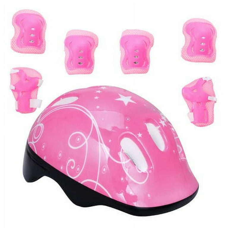 Walmart Pink Helmet 7 in 1 Safety Gear Set for Kids Toddlers Skateboard Bike Roller Sports Walmart