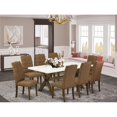 thumbnail image 3 of East West Furniture X727EL718-9 - 9-Piece Kitchen Table Set - 8 Dining Room Chairs and a Rectangular Dining Table Hardwood Structure, 3 of 3