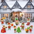 thumbnail image 2 of Letrero navideño de duende para jardín, decoración para exteriores, decoración navideña para camino de jardín, 3 piezas, 2 of 5