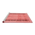 thumbnail image 2 of Ahgly Company Machine Washable Indoor Round Oriental Red Modern Area Rugs, 4' Round, 2 of 4