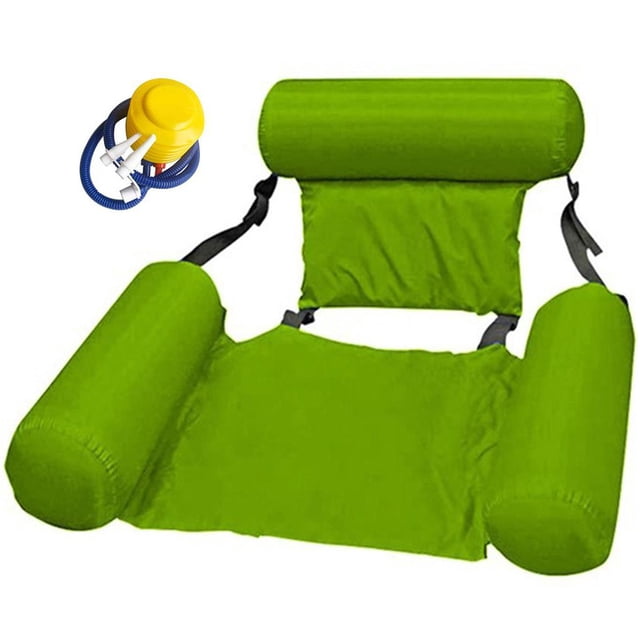 pitrice Inflatable Floating Row Backrest Inflatable Floating Bed Durable Portable Water Recreation Lounge Chair