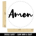 thumbnail image 2 of Amen Cursive Fun Text Prayer Praying Self-Inking Rubber Stamp Ink Stamper - Green Ink - Medium 1 Inch, 2 of 7