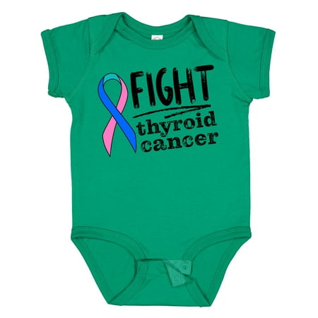 

Inktastic Fight Thyroid Cancer Pink Blue Teal Ribbon Gift Baby Boy or Baby Girl Bodysuit