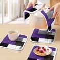 thumbnail image 5 of Purple Grey Pot Holders for Kitchen Heatproof Potholder, 5 Pack Modern Purple Geometric Hot Pads Multipurpose Oven Pads Cloth Potholders Trivet for Cooking Baking, 5 of 8
