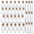 thumbnail image 1 of 50 Pieces Small Mini Glass Jars Bottles With Cork Stoppers 5 Shapes Tiny Wishing Drifting Bottle Cr, 1 of 5