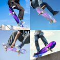 thumbnail image 5 of Complete Skateboards for Beginners,7 Layer Canadian Maple Double Kick Deck,31''Pro Cruiser Funny Skate Board, 5 of 5