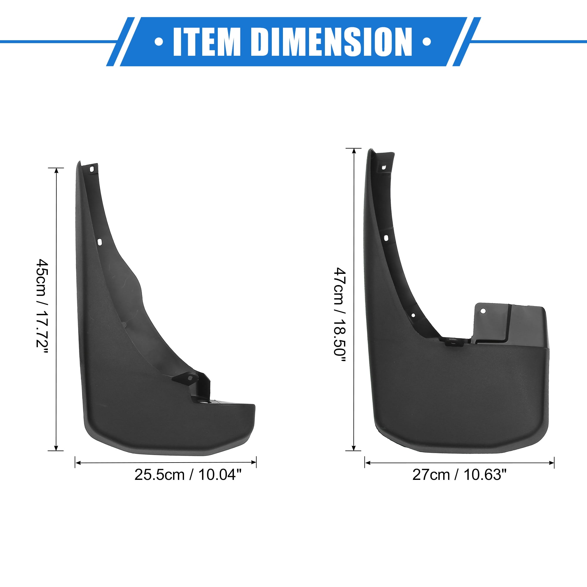Unique Bargains Mud Flaps Kit for Nissan Frontier 2005-2023 Quality Plastic Black Front and Rear Splash Guards