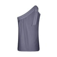 thumbnail image 6 of asdoklhq 2025 Summer Fall Womens Tops Clearance under $5 One Shoulder Tops for Women Summer Chiffon Shirts Tie Bow Knot Sleeveless Tank Tops Loose Fit Gray XL, 6 of 8