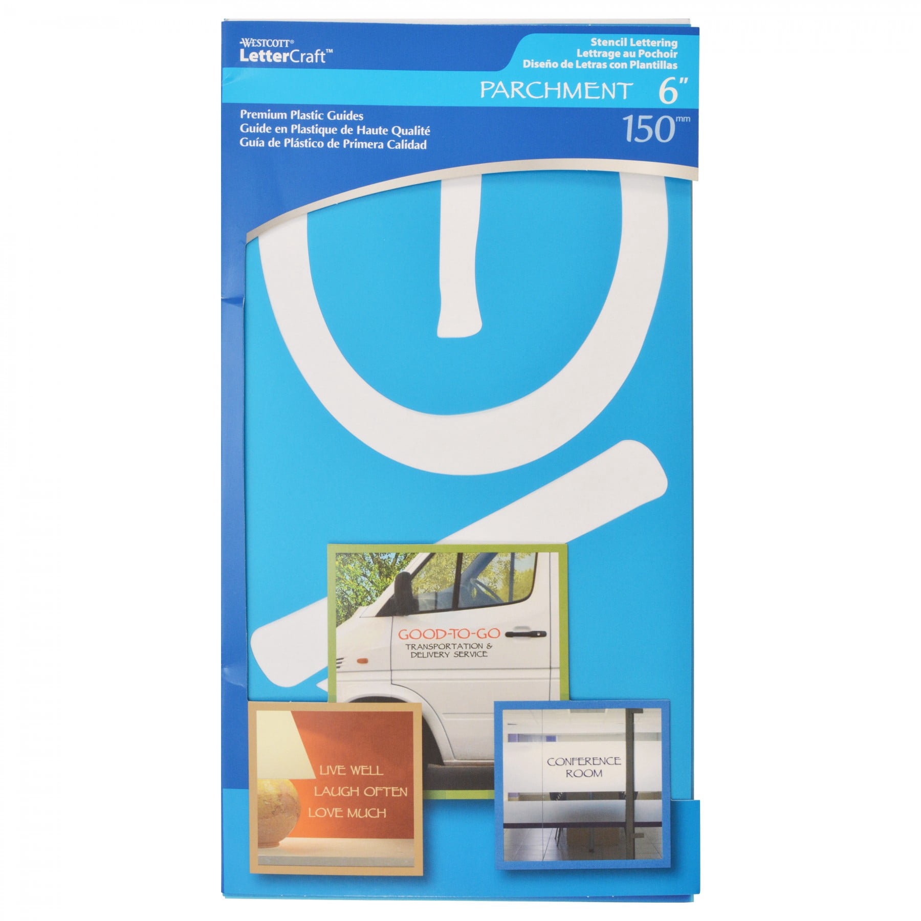 (2 pack) Westcott Alphabet Stencils 100/Pkg-Angelina Script 4"