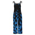 thumbnail image 4 of Kmdttou 2025 New Women Fashion Plus Size Print Sleeveless Two Pocket Casual Overalls Jumpsuit Jumpsuit Pants,S-5XL, 4 of 5