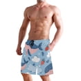 thumbnail image 6 of Ckdifva Whale Strawberry Clouds Men's Board Shorts Swim Trunks Drawstring Summer Beach Golf Shorts Quick Dry with Pockets, 6 of 8