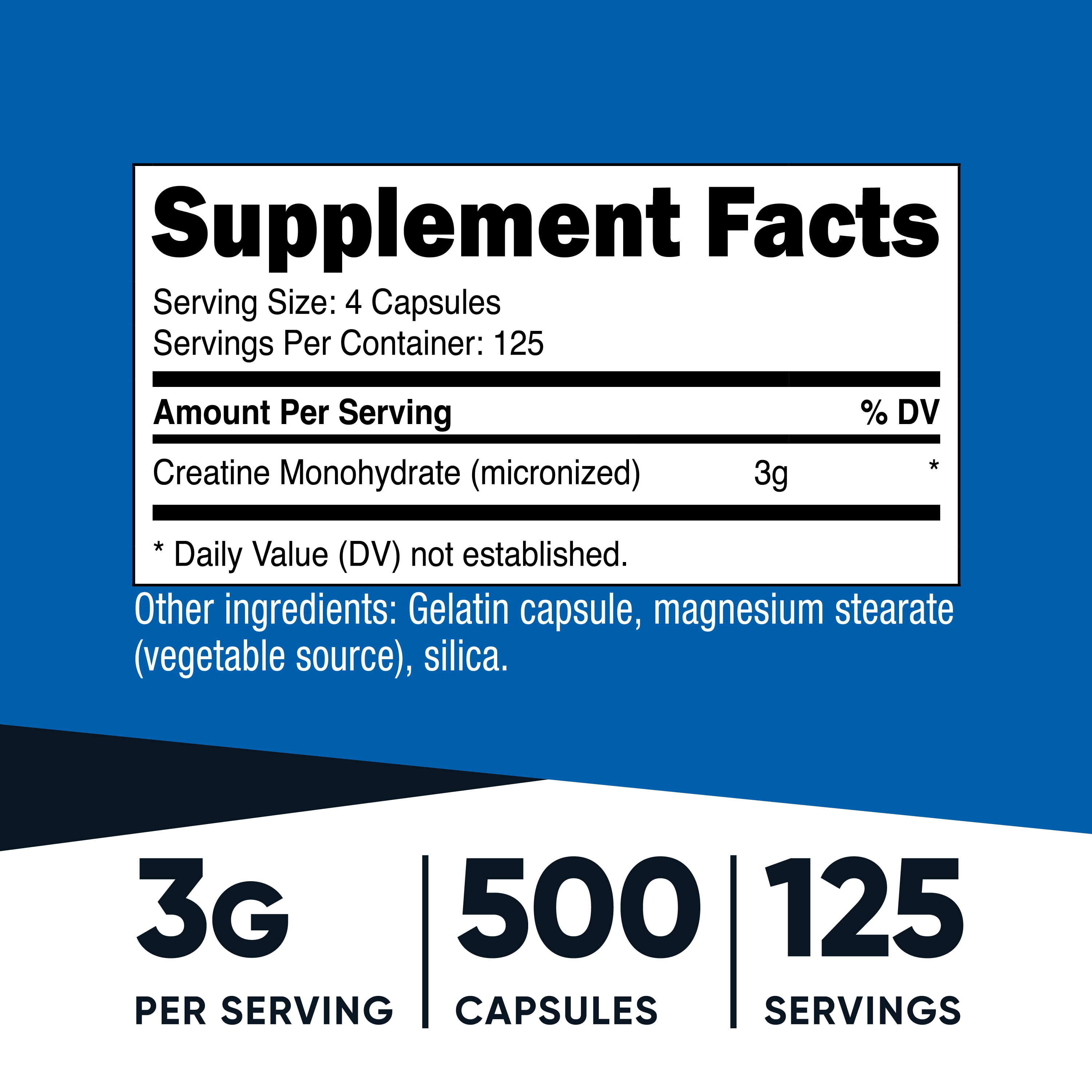 Nutricost Creatine Monohydrate 750mg, 500 Capsules - Fitness Supplement