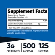 Nutricost Creatine Monohydrate 750mg, 500 Capsules - Fitness Supplement