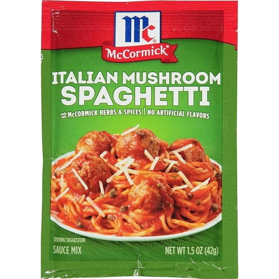 Pack of 2 McCormick Italian Mushroom Spaghetti Sauce Mix, 1.5 oz