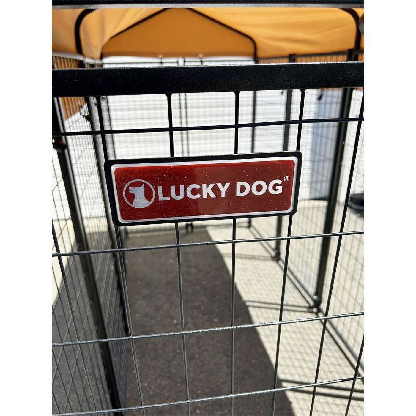 Garden Winds Custom Fit Replacement Canopy Top Cover Compatible with The Lucky Dog 8’ x 4’ x 6’ Uptown Welded Pet Dog Kennel Playpen - Upgraded Performance RipLock 350 Fabric - Slate Gray