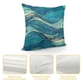 thumbnail image 4 of Orinice Waves Blue Sky Generative Art Abstract Graphic Decorative Pillow Cover 20x20in, 4 of 5