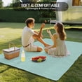 thumbnail image 4 of Linen Mint Green Outdoor Rug for Patio/Deck/Porch, Non-Slip Large Area Rug 6 x 9 Ft, Modern Minimalist Pure Solid Color Indoor Outdoor Rugs Washable Area Rugs, Reversible Camping Rug Carpet Runner, 4 of 8