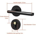 thumbnail image 2 of Levier de Poignée de Porte Simple, Poignée de Porte Noire BB WC PZ Design Poignée de Porte Intérieure Poignée de Porte en Aluminium avec un Design Rond Mince et Contemporain, 2 of 5