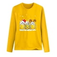 thumbnail image 4 of pimelu Christmas Shirts Clearance Christmas Shirts for Women Fashion Beer Glasses Print Loose Pullover Blouses Lightweight Round Neck Long Sleeve Ladies Tee Tops, 4 of 4