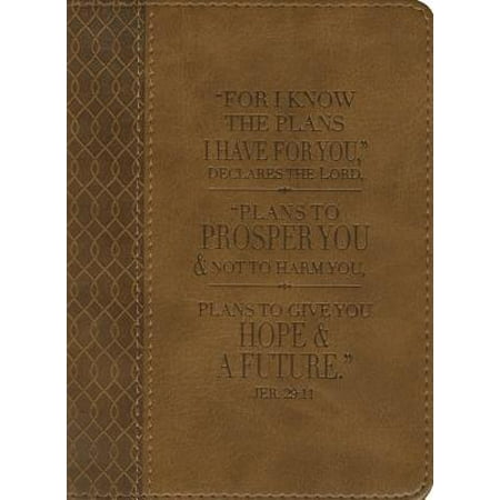 Antique Leather Journals - For Know the Plans I Have for You Lux-Leather Journal: Brown
