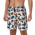 thumbnail image 2 of Uemuo Cute Butterfly Pattern Mens Swim Trunks Quick Dry Board Shorts with Mesh Lining, Stretch Beach Shorts Quick Dry No-Chafing Board Shorts-Large, 2 of 9
