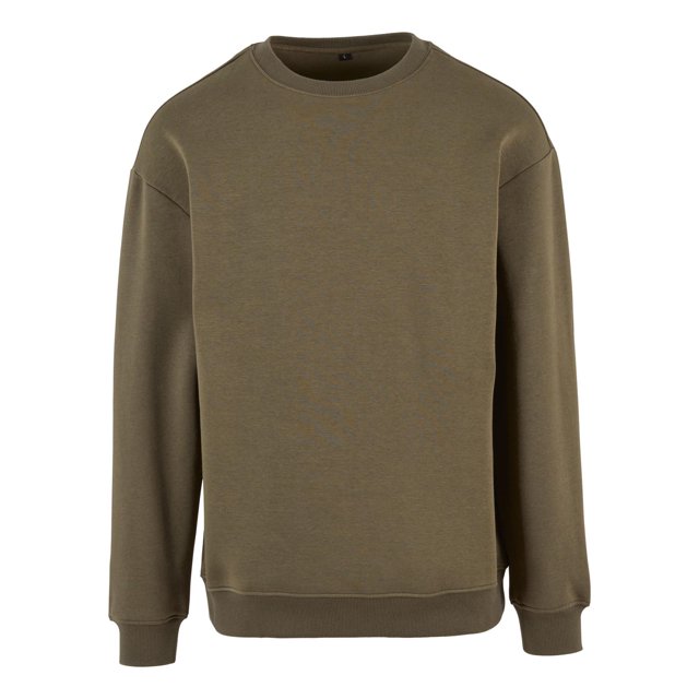 Build Your Brand Mens Crew Neck Plain Sweatshirt