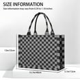 thumbnail image 2 of Large Capacity Tote Bag,Gray and Black Checkered Pattern Handbag Fashion Luxury Tote Bag,15.7"x13"x 5.1" Inches,Laptop Compatible, 2 of 5