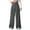 Gray, variant on Erwazi Womens Wide Leg Dress Pants Casual Business Work Twill Pants Solid Color Loose Trousers, Gray, S